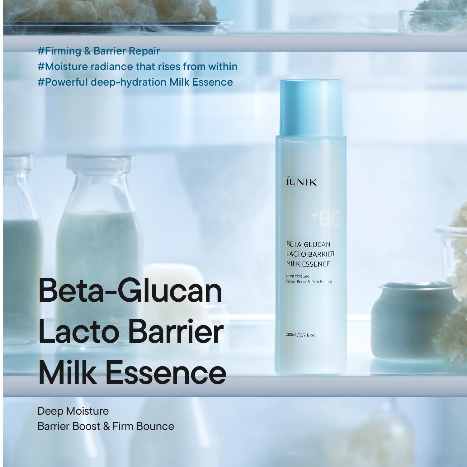 IUNIK Beta-Glucan Barrier Milky Toner Essence - IUNIK