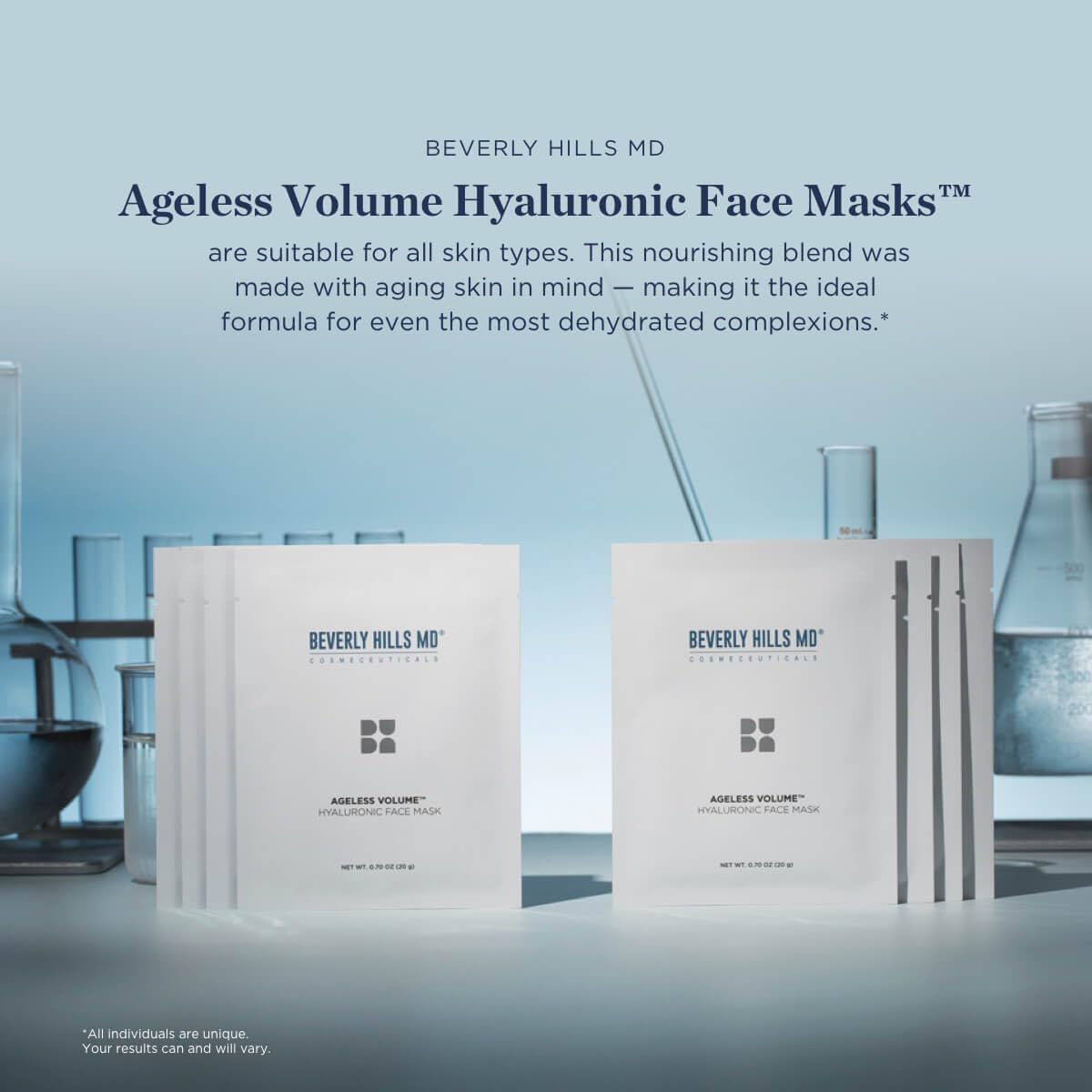 Beverly Hills MD Ageless Volume Hyaluronic Face Mask 8 Pack - Beverly Hills MD Official Imagery - 6