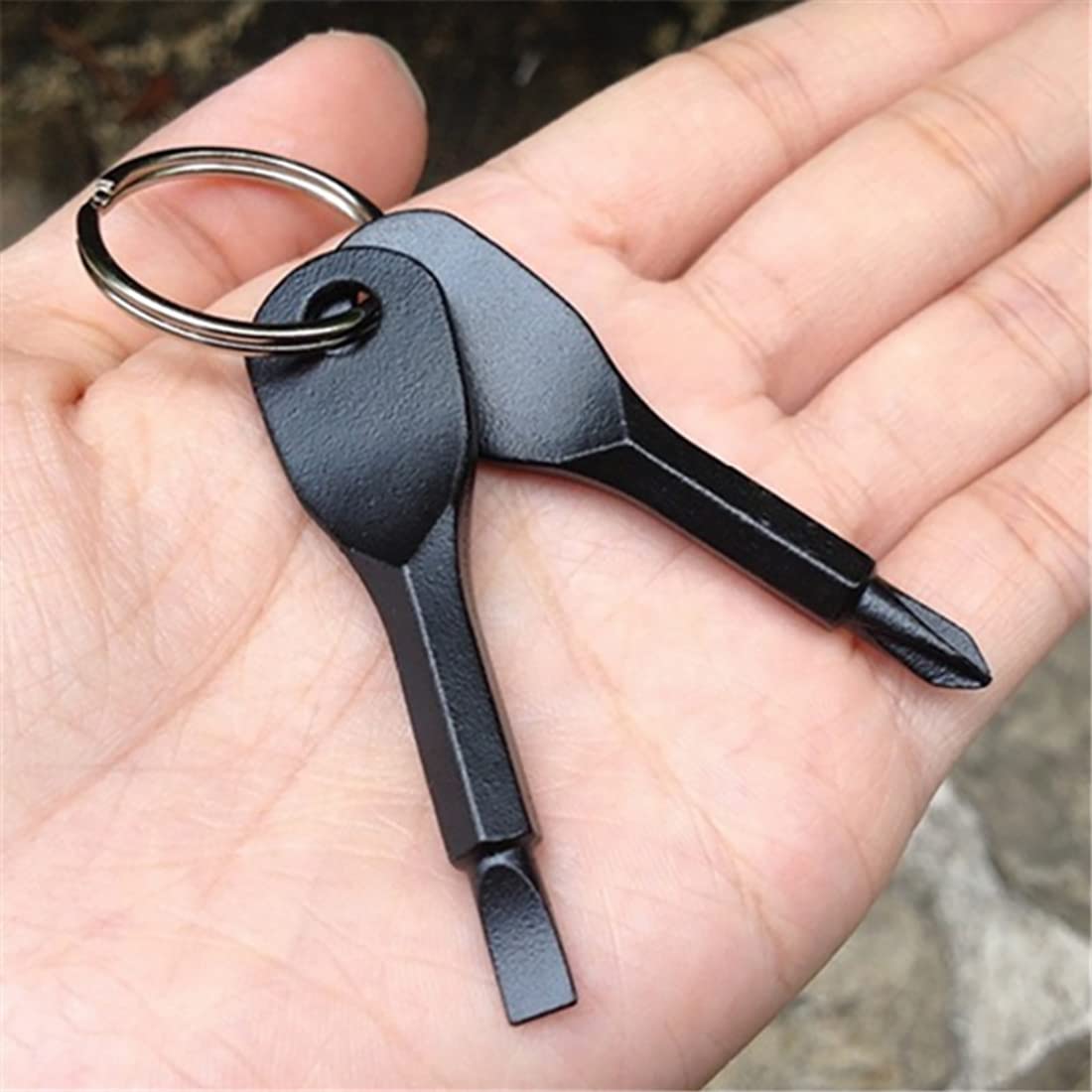ROSTIVO Mini Phillips Flathead Screwdriver Keychain Cool Gadgets for M - View 3