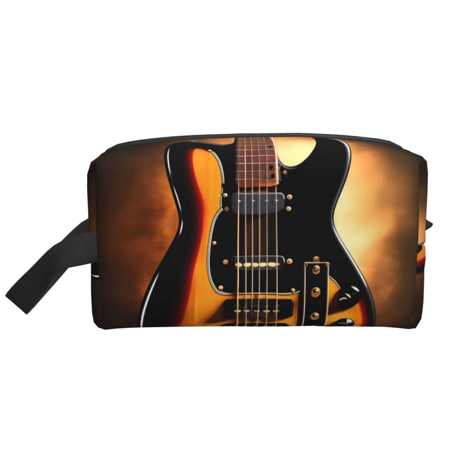 SXZVVBN Instrumental Guitar Large Capacity Travel Toiletry Bag Durable Oxford Cloth Makeup Organizer Cosmetic Pouch