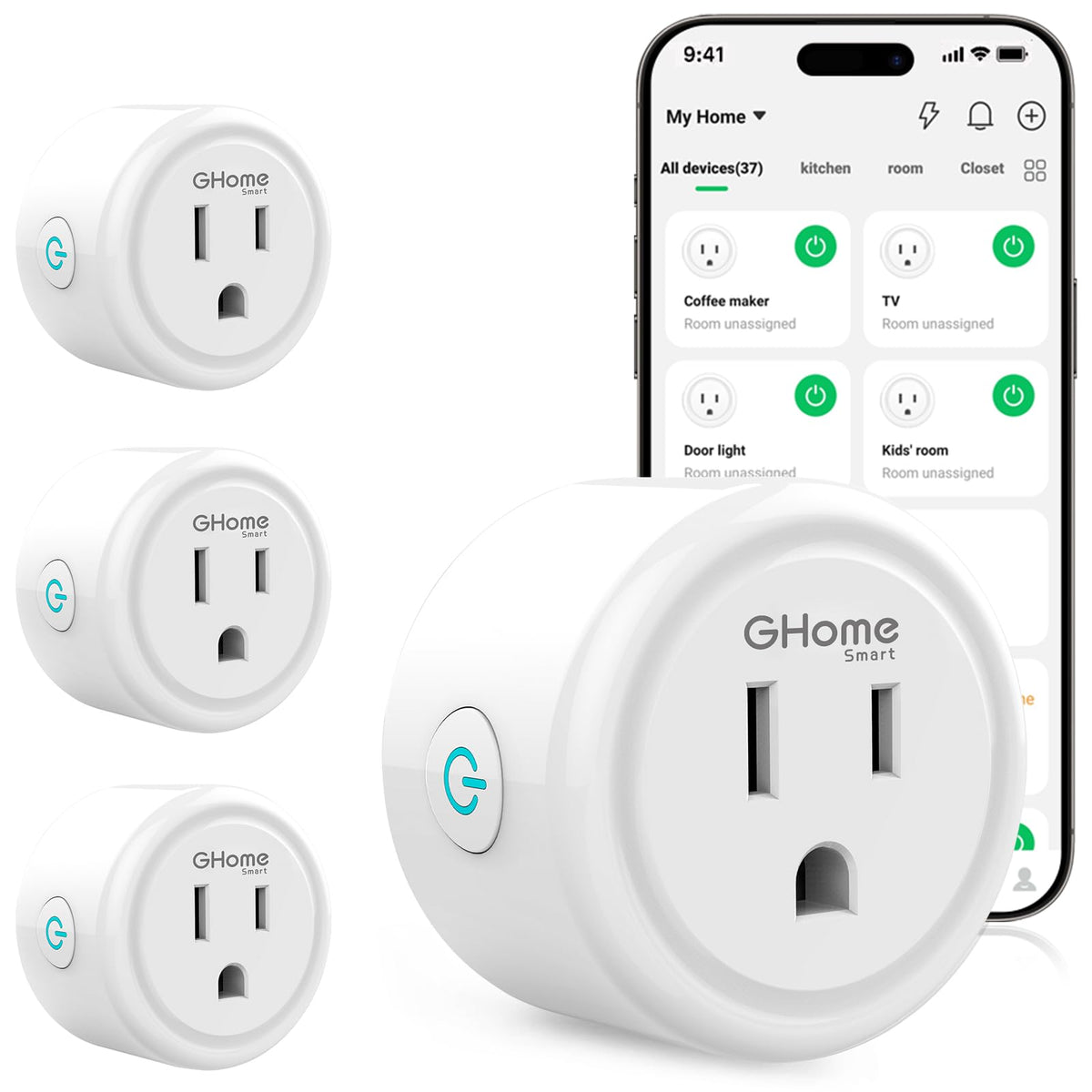 GHome Smart Plug WiFi Smart Plugs that Work with Alexa and - GHome Smart Official Imagery - 2