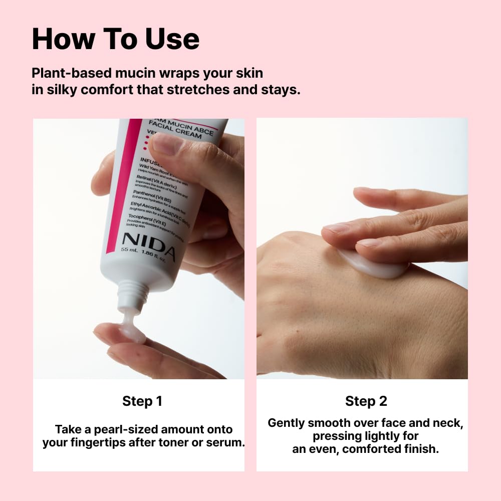 NIDA Youthful Formula™ Yam Mucin ABCE Facial Cream - Wild Yam Root Extract & - NIDA Official Product View 7