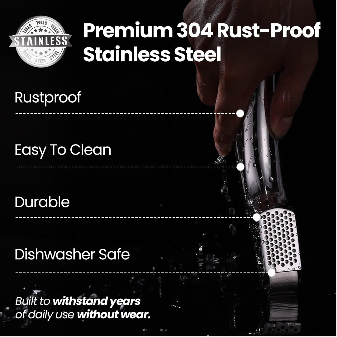 Gourmet Easy Garlic Press Lifetime Replacement No Need to - Gourmet Easy Official Imagery - 4