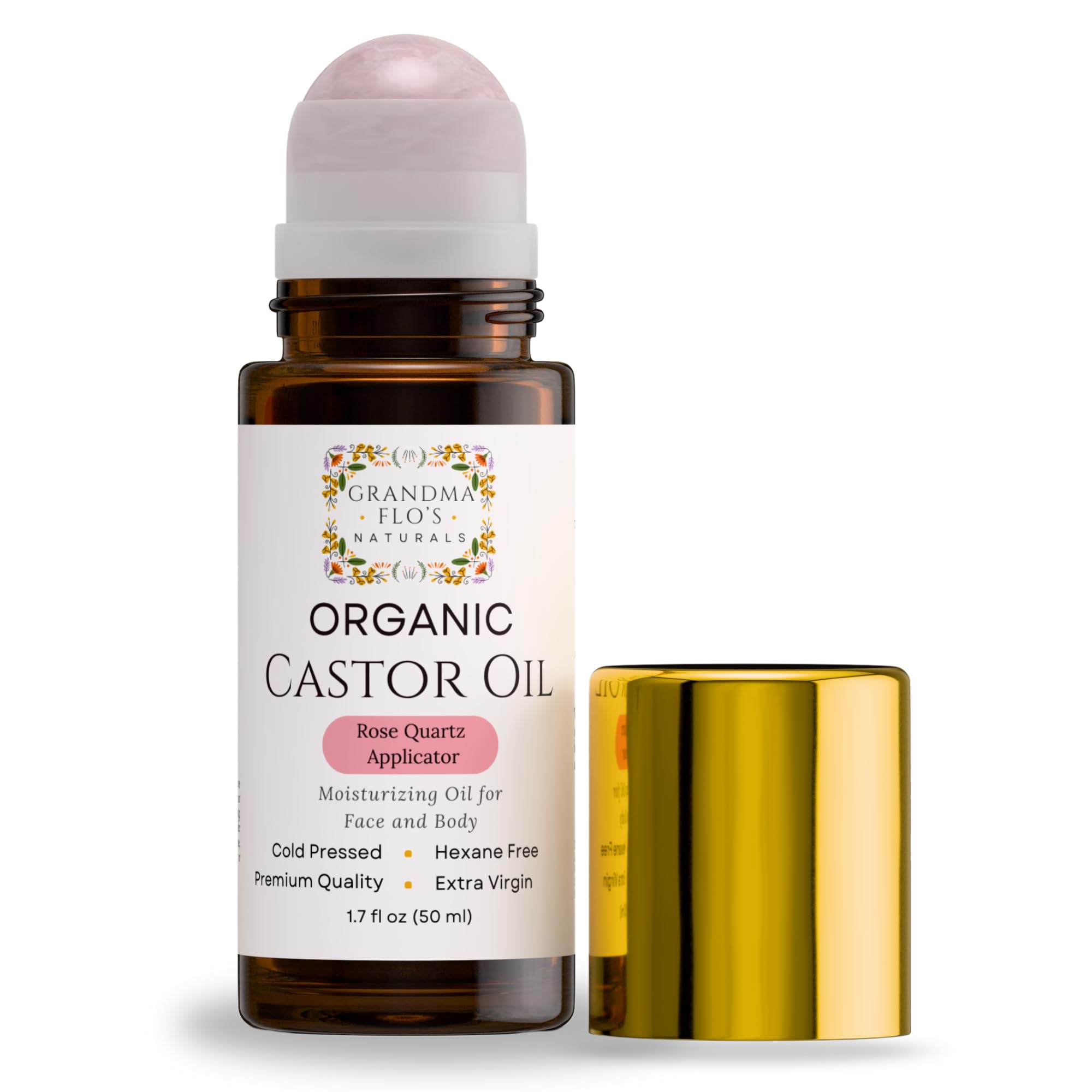 Grandma Flo s Naturals Organic Castor Oil with Rose Quartz - Grandma Flo's Naturals Official Imagery - 2