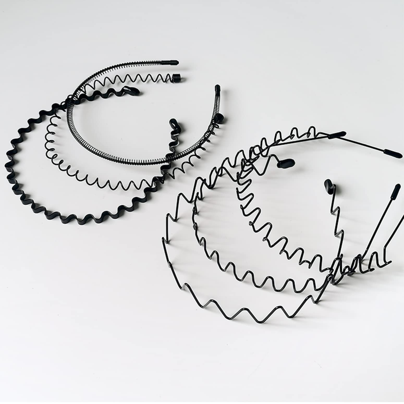 Metal Headband for Men, Non Slip Wave Hair Band, Flex Grip 6 Pcs - KELUBATU Official Product View 8