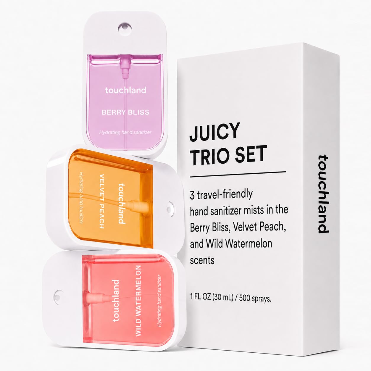 Touchland Juicy Trio Hydrating Hand Sanitizer Spray Set Travel Size - View 4