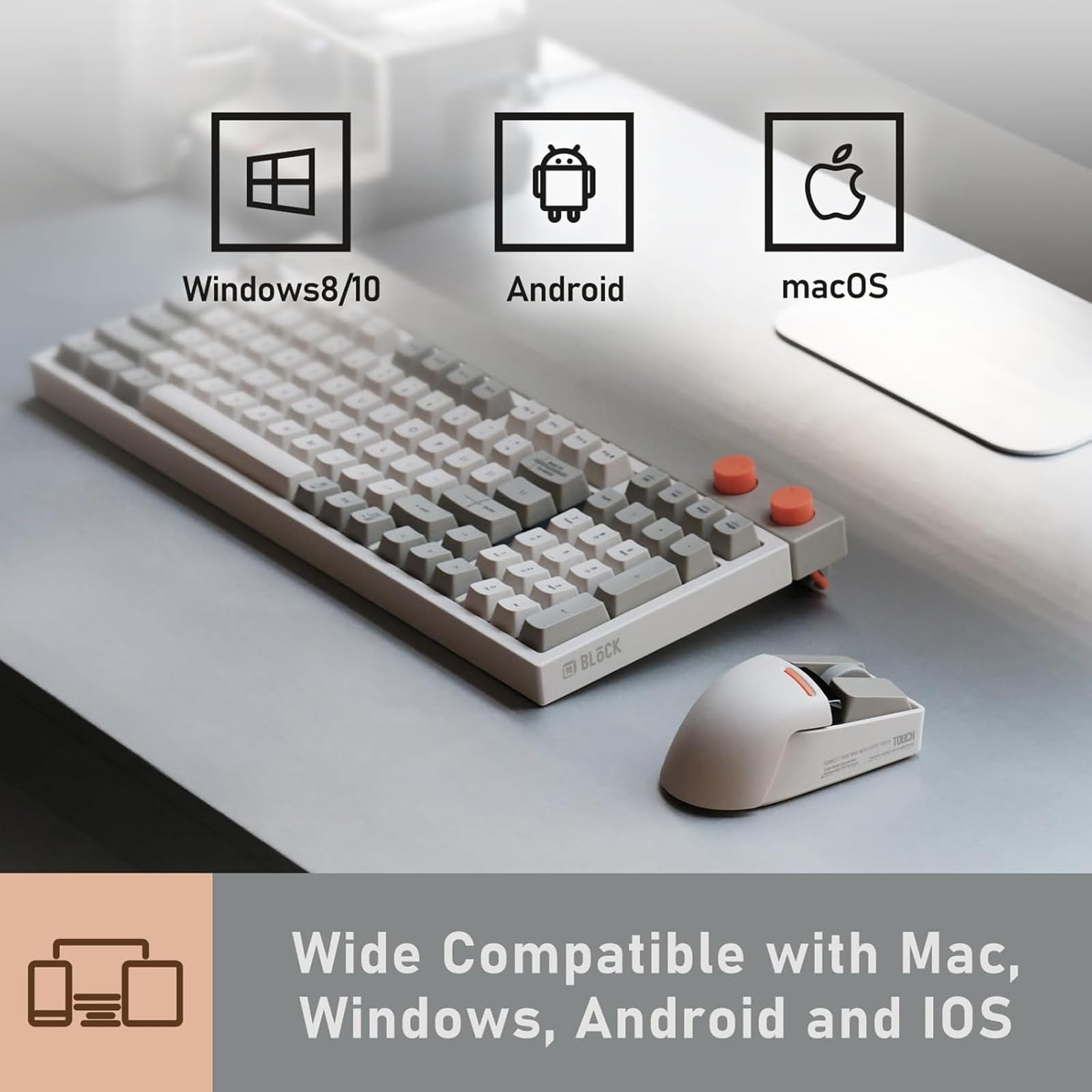 LOFREE Touch PBT Wireless Mouse with USB Receiver, Bluetooth, Wired Connection, - LOFREE Official Product View 8