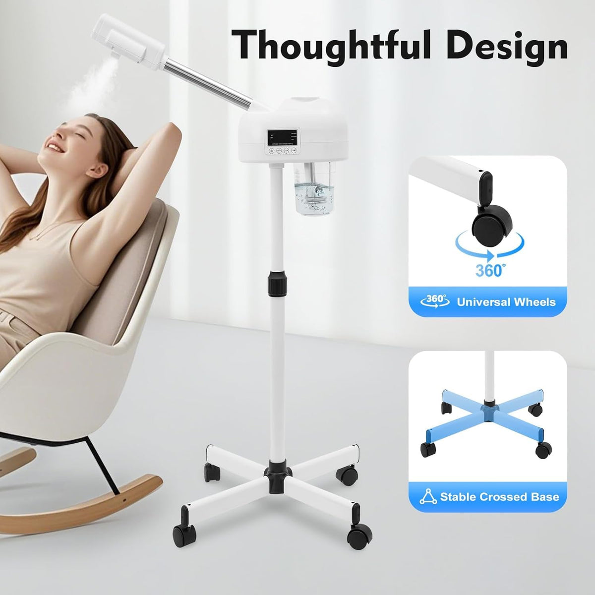 Professional Facial Steamer Hot Mist Spray Ozone LCD Touch - Spiritseek Official Imagery - 5