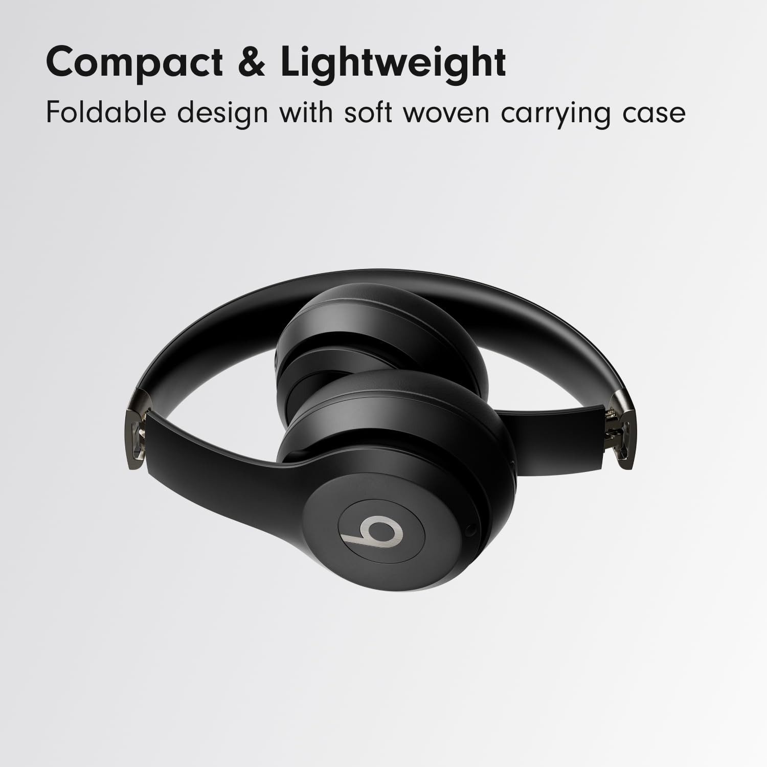 Beats Solo 4 wireless on-ear Bluetooth headphones in matte black with sleek design and comfortable fit.