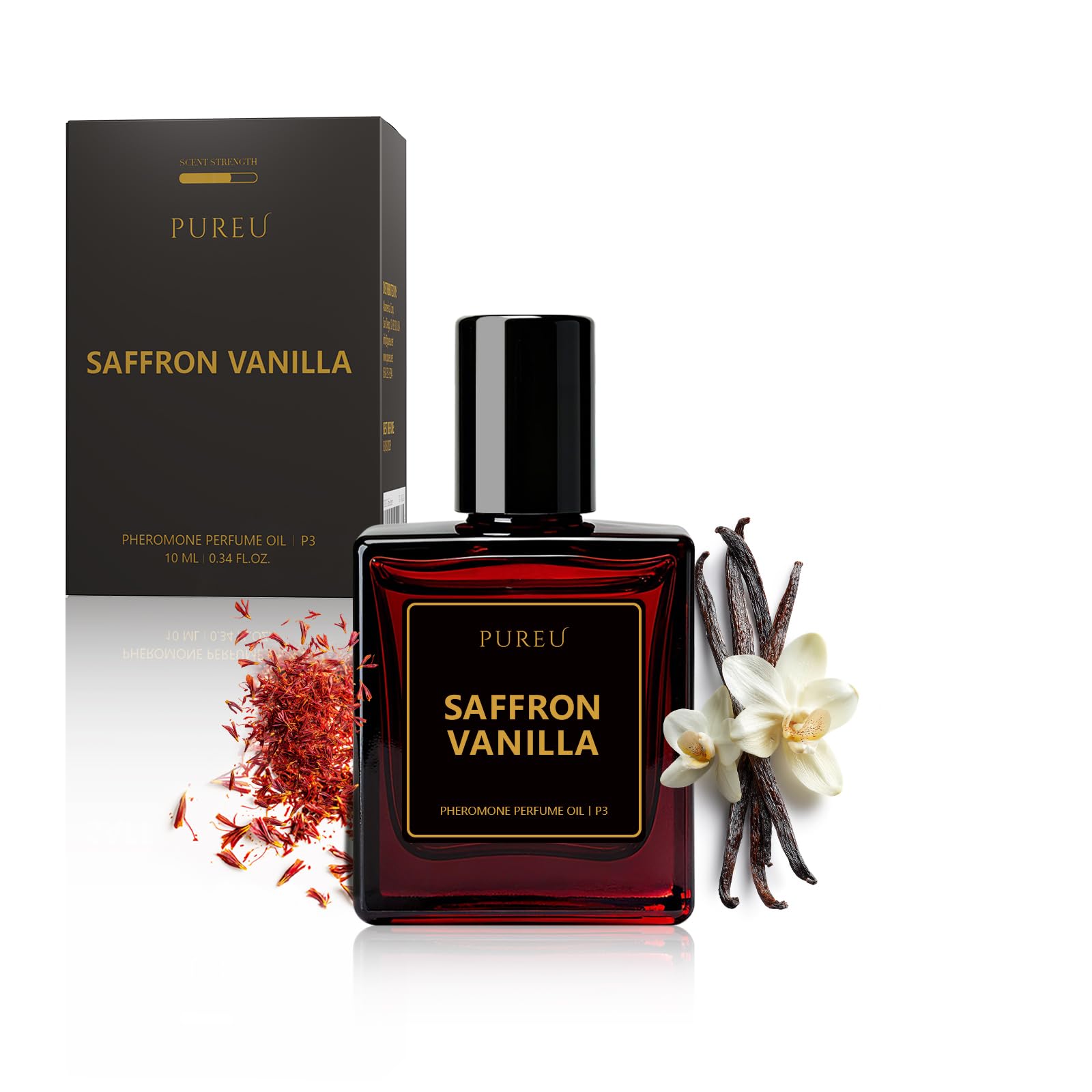 PUREU Pheromones Perfumes for Women, Saffron Vanilla Perfume - Product Imagery