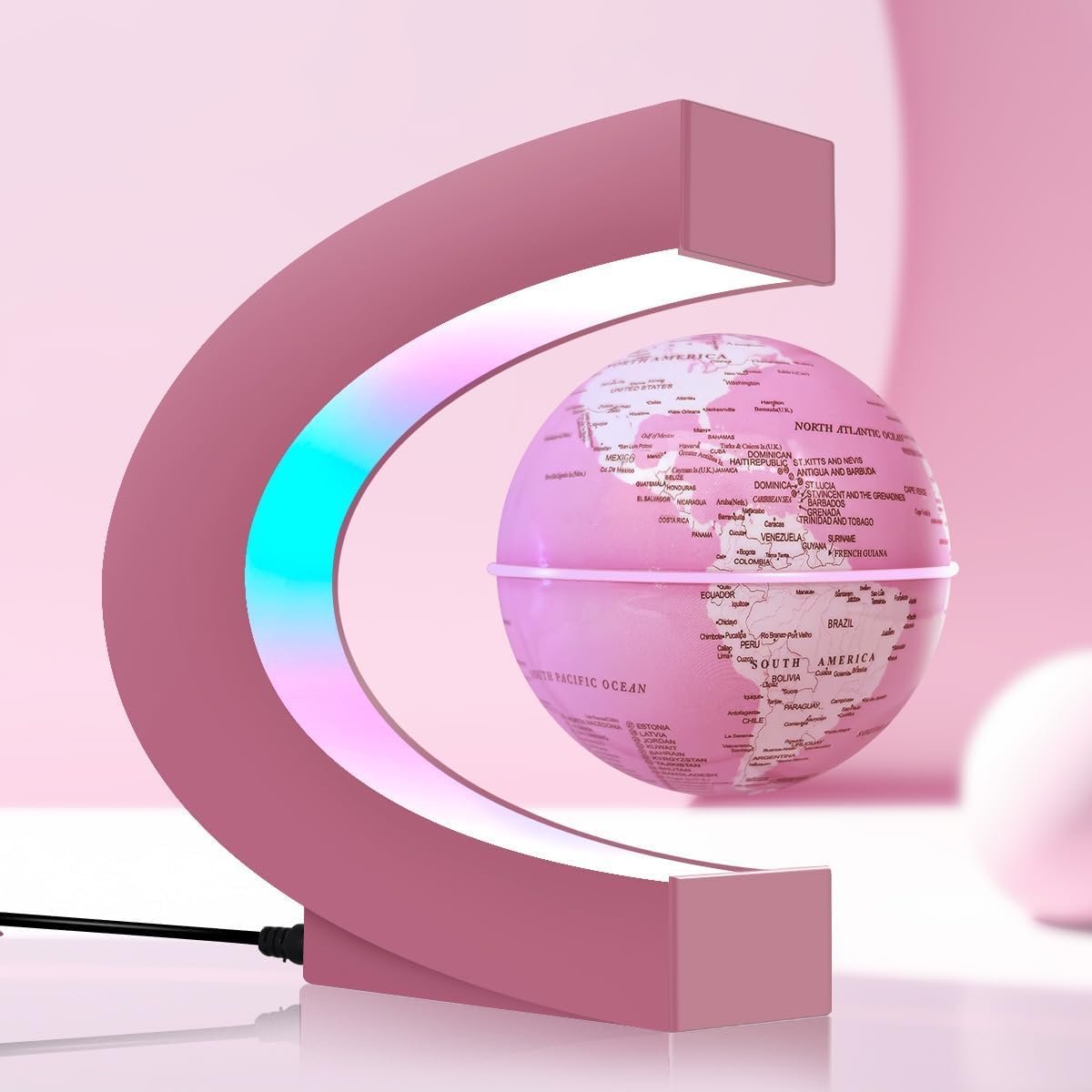 Magnetic Levitating Floating Globe with 7 Colored Lamp Cool - Poojaed Official Imagery - 8