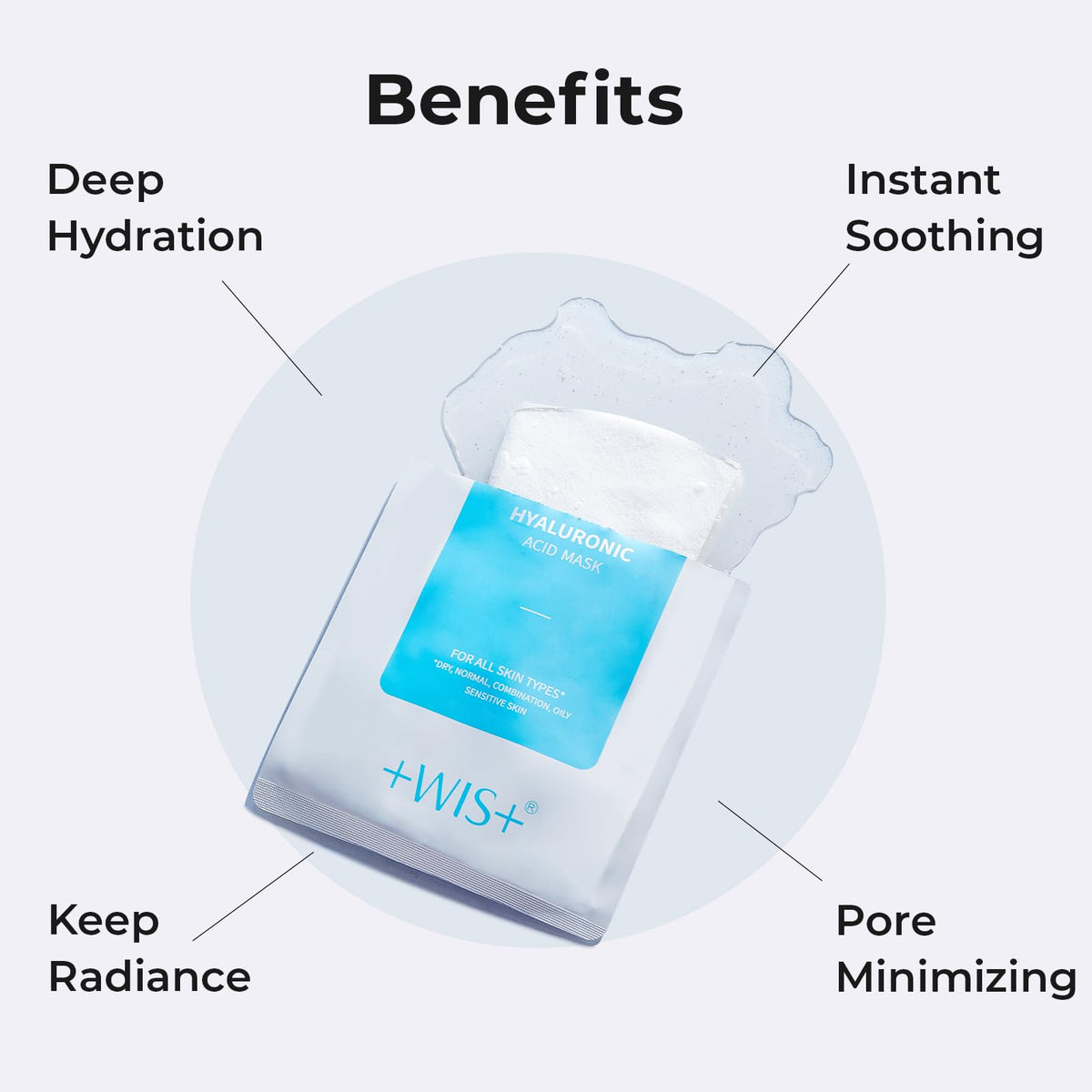 WIS Hyaluronic Acid Face Mask 24 EA with Hyaluronic Acid - +WIS+ Official Imagery - 6