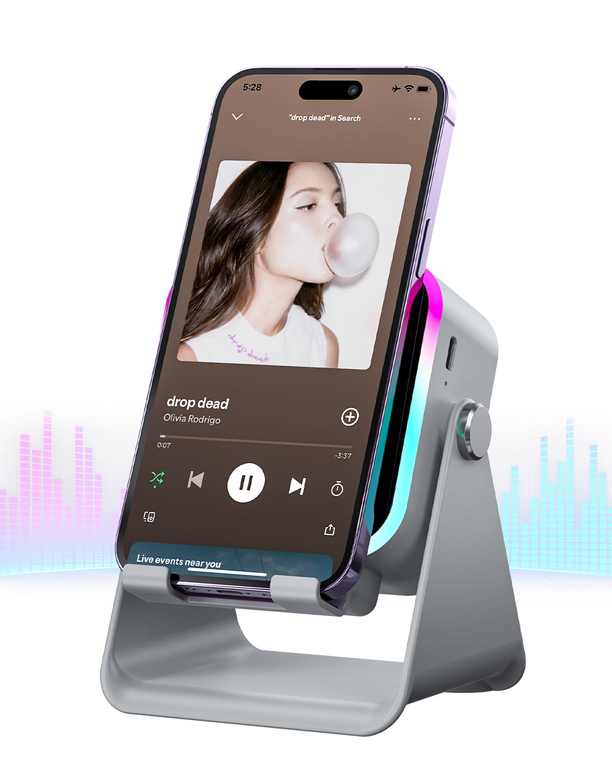 Oresoc Induction Speaker 5-in-1 Bluetooth Audio for iPhone Android with Phone St - Oresoc Official Product View 1