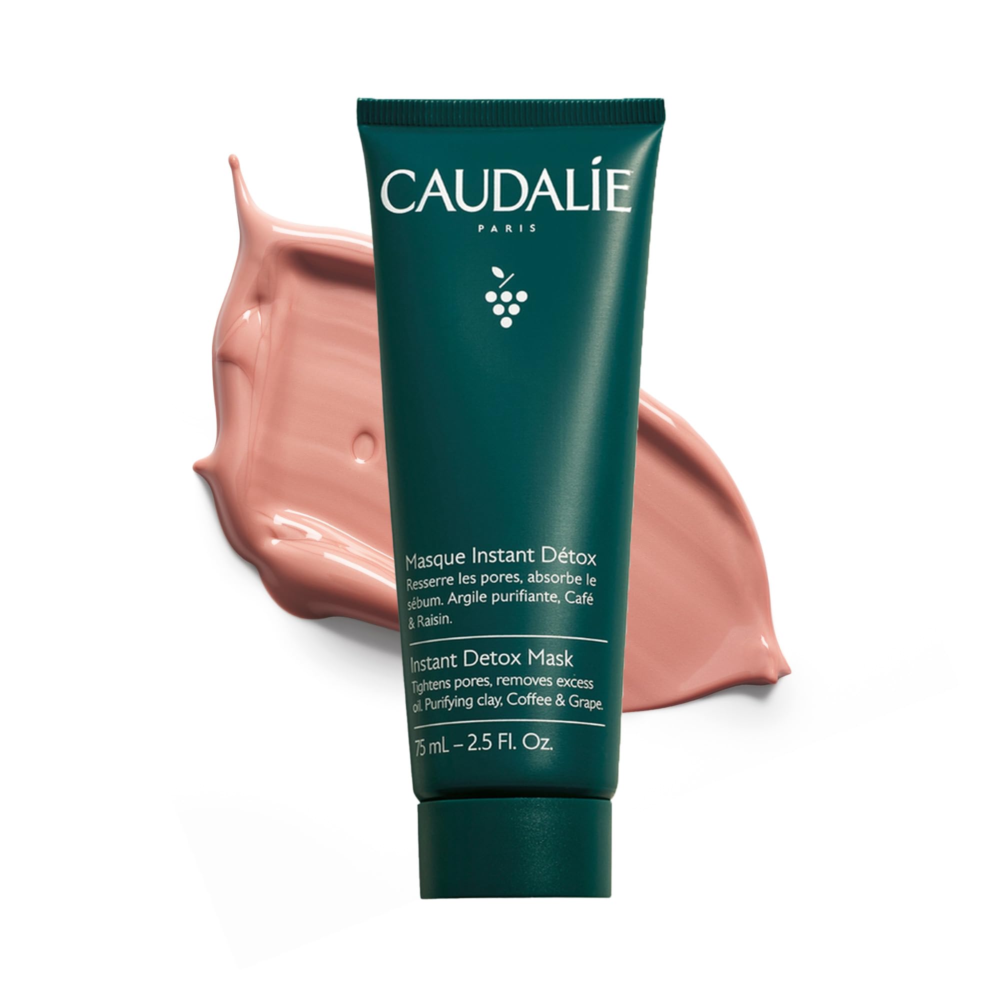 Caudalie Instant Detox Mask Pore Minimizing Pink Clay Face - Premium Selection Official Imagery - 1