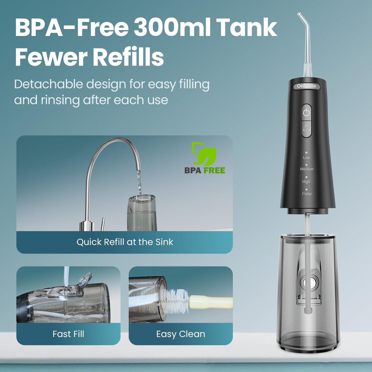 Onlyone Water Flosser with Adjustable Water Pressure for - Onlyone Official Imagery - 8