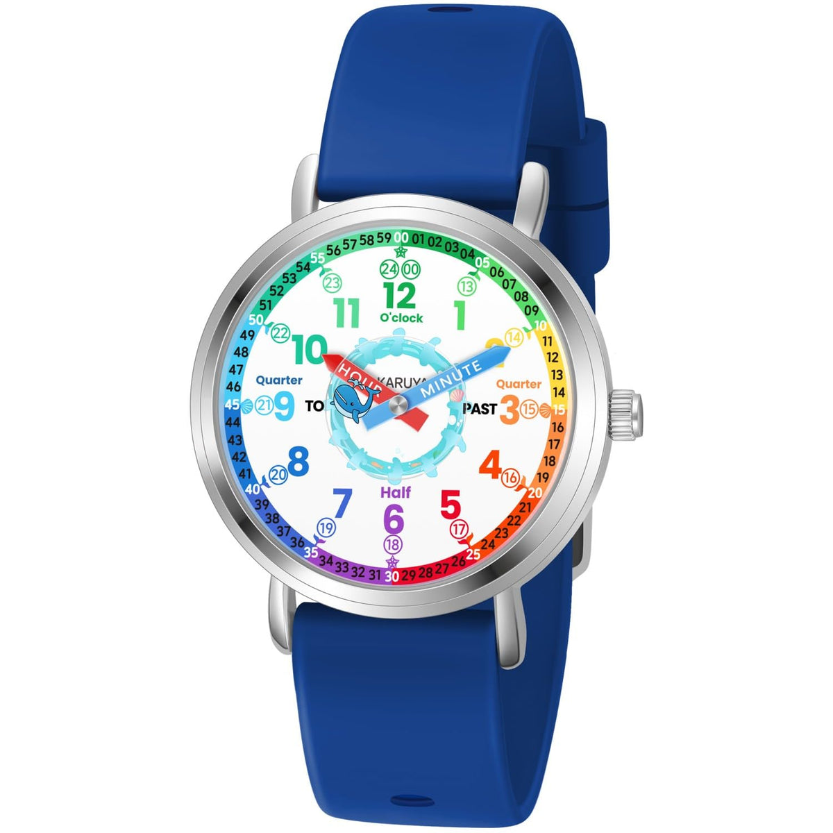 Kids Analog Watch Learning Watch for Kids 8 12 Blue Cute - Afcrho Official Imagery - 1