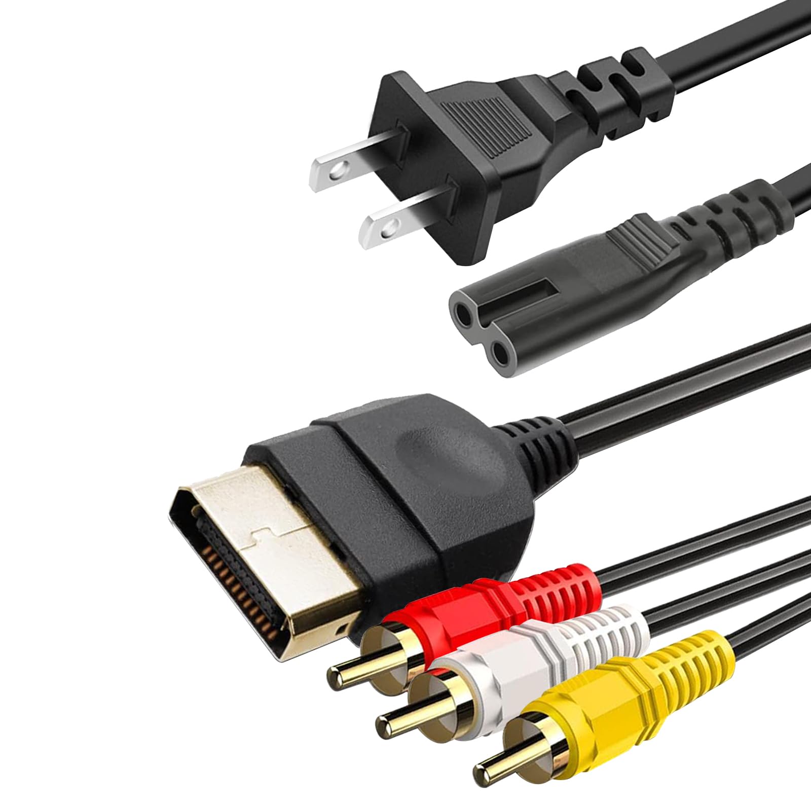 FIOTOK Power Cord and AV Cable Compatible with Xbox, AC Power Cor by FIOTOK - Angle View 1