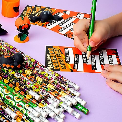 JOYIN 48PCS Halloween Pencils Bulk with Eraser, Colorful Fall - Product Imagery