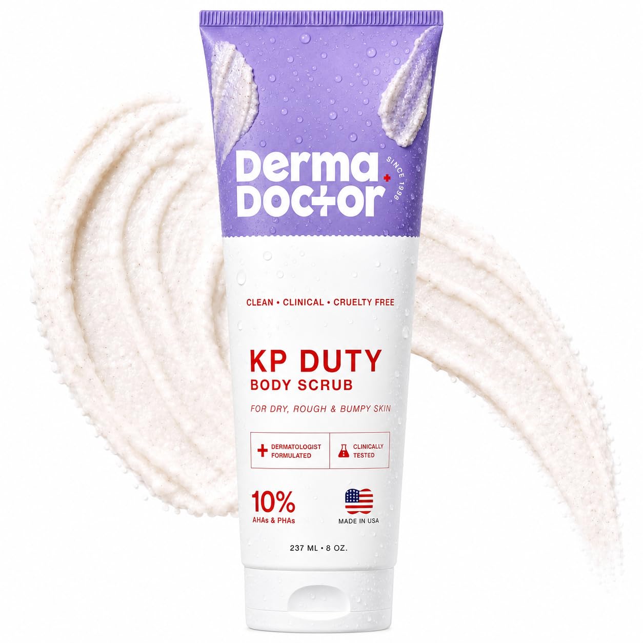 DERMAdoctor KP Bump Eraser Body Scrub for Keratosis Pilaris, 8 - Product Imagery