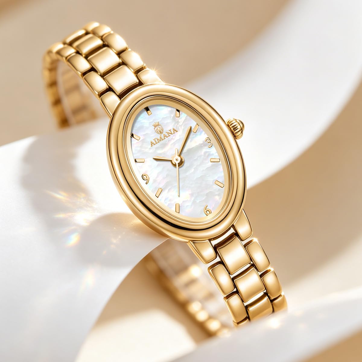 MASTOP Women s Oval Bracelet Watch Stainless Steel Easy Read - MASTOP Official Imagery - 3
