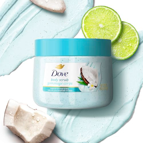 Dove Body Scrub - Coconut & Lime, pH-Balanced Whipped Texture, - Product Imagery