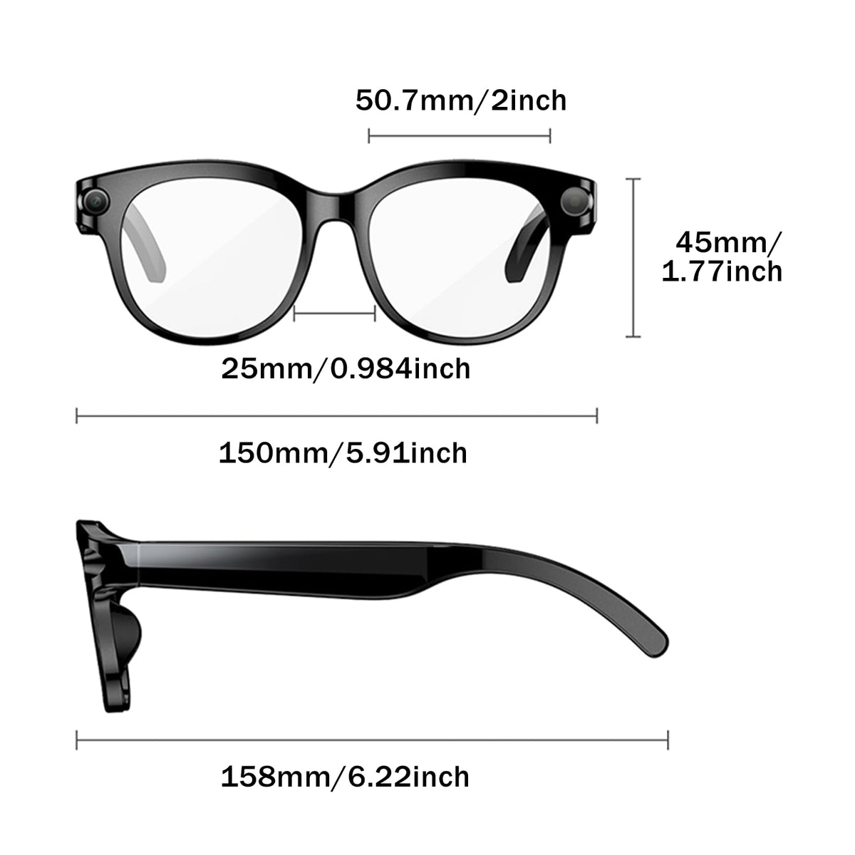 Smart Camera Glasses 8MP Video Recording Sunglasses with 3 - OnsetGizmo Official Imagery - 3