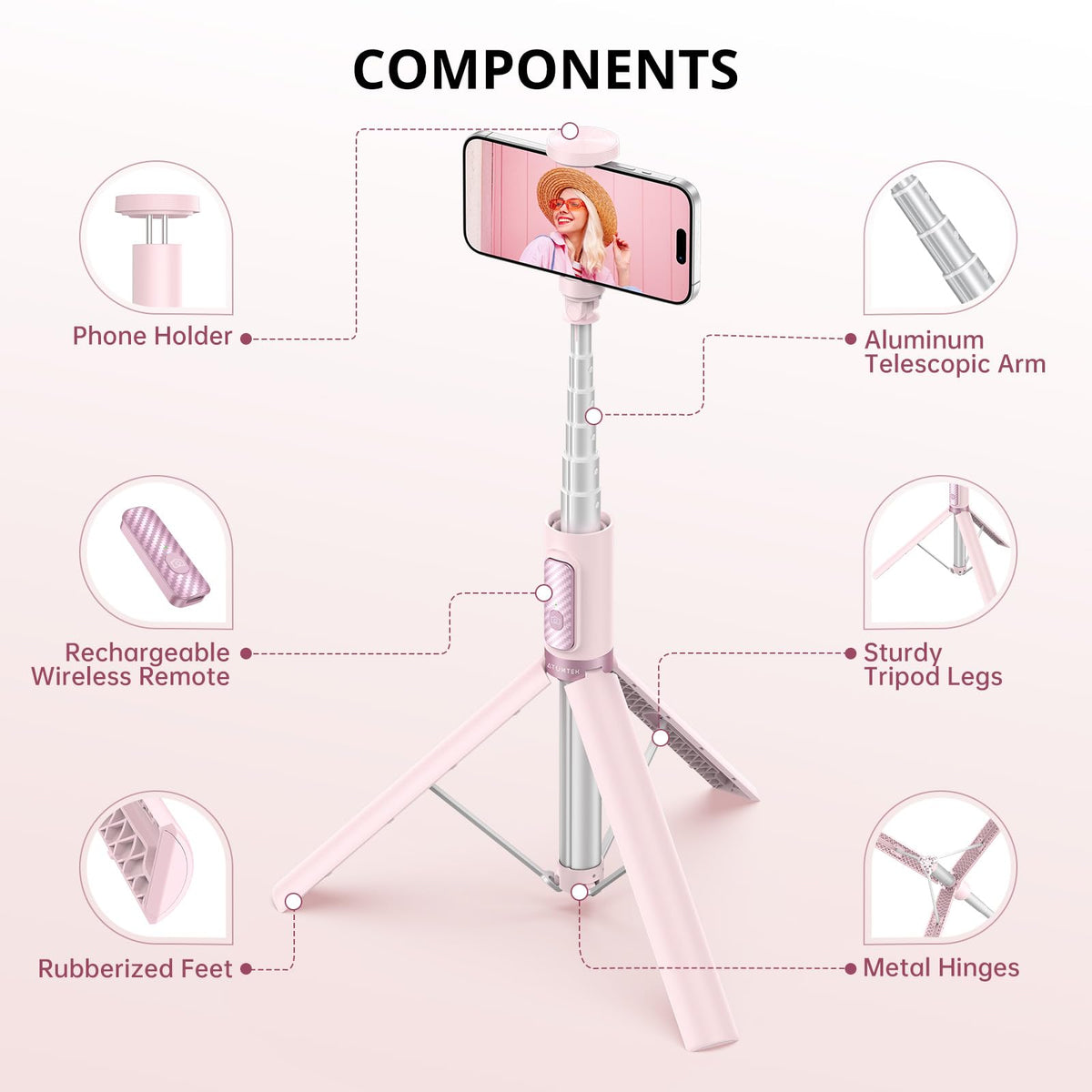 ATUMTEK 55 Selfie Stick Tripod All in one Extendable - ATUMTEK Official Imagery - 7