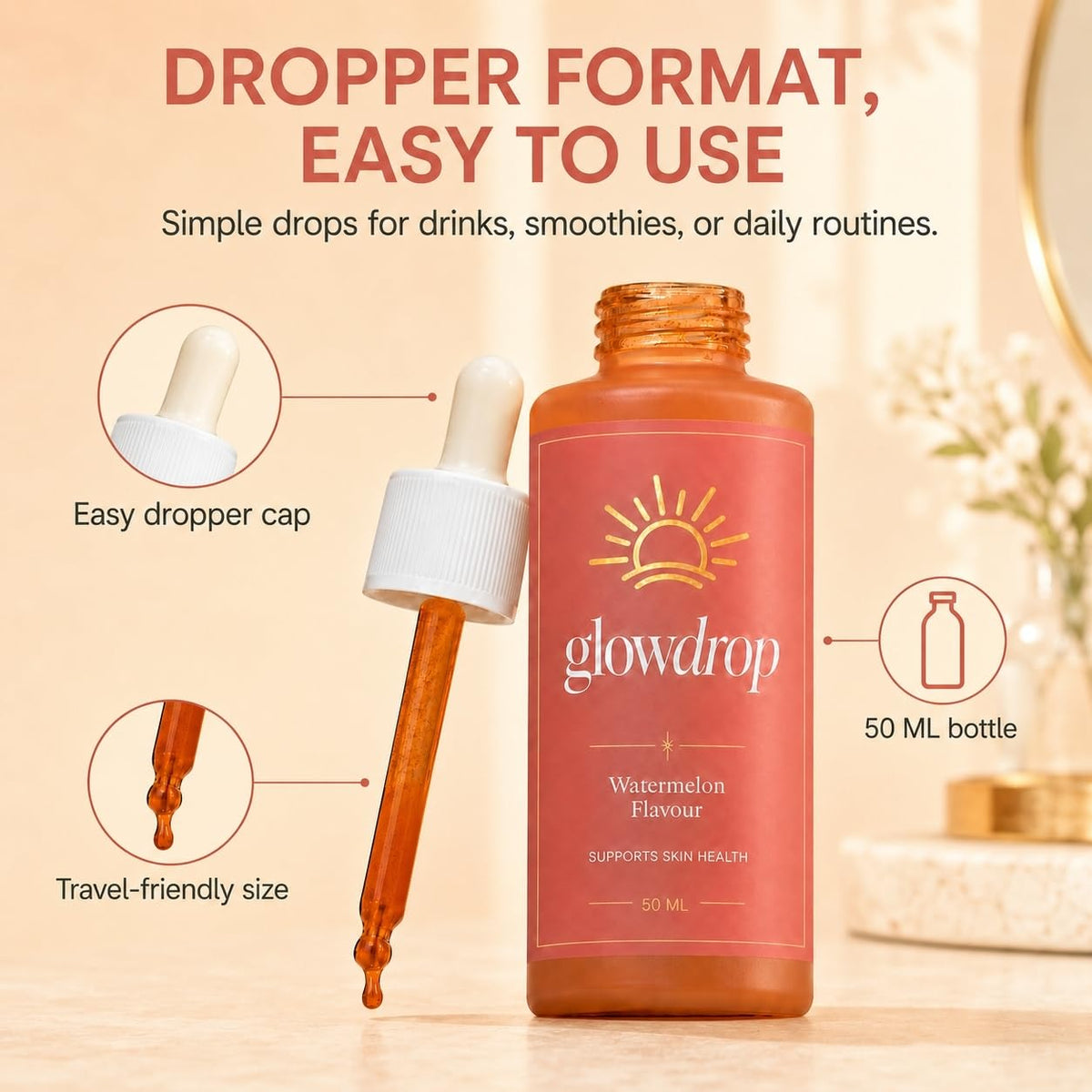 Tanning Drops Easy to Use for All Skin Types 50ml - glowdrop Official Imagery - 8