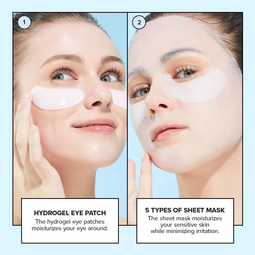 I DEW CARE Collagen Sheet Mask Variety Pack with Eye Patches - I DEW CARE
