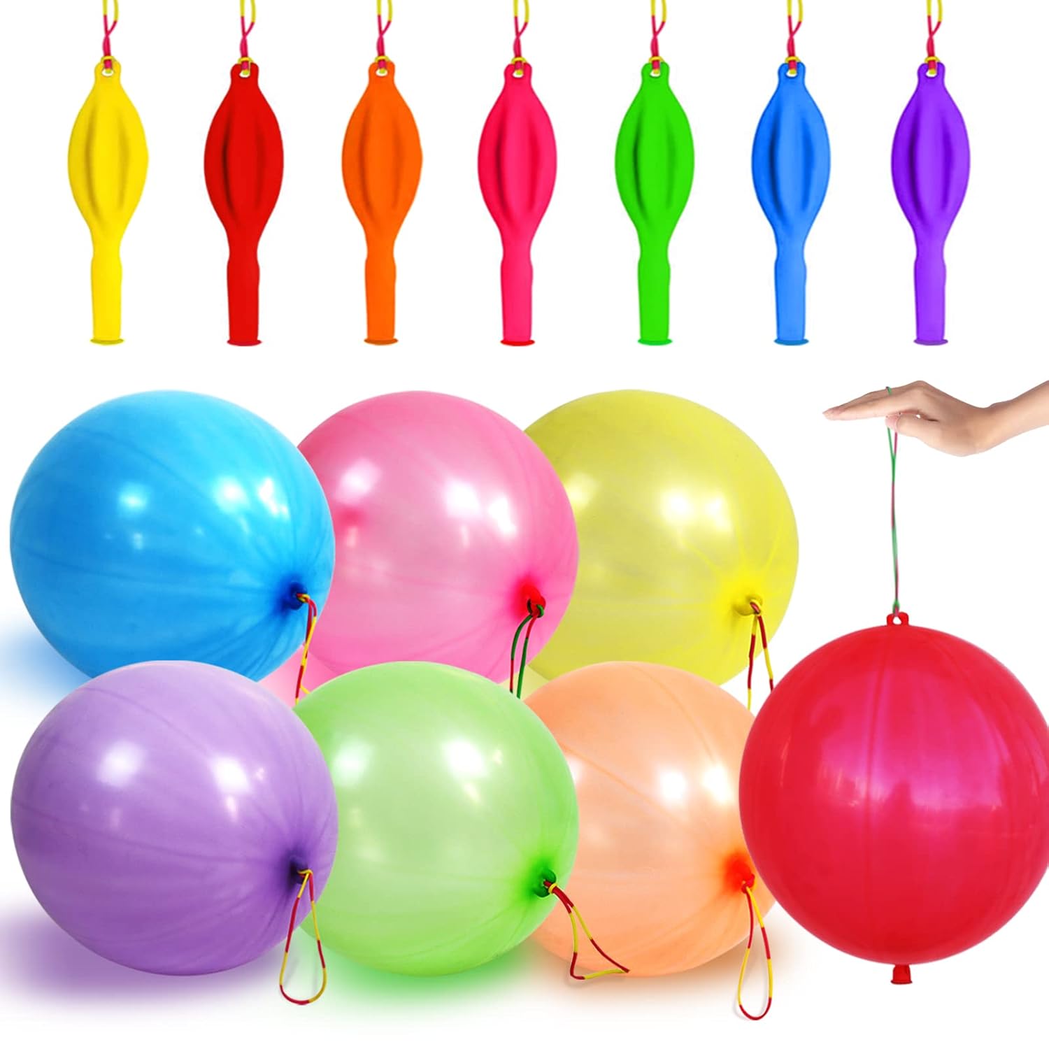 Set of 41 thickened neon punch balloons by LEEZZIZZ, heavy-duty colorful balloons for parties and celebrations.