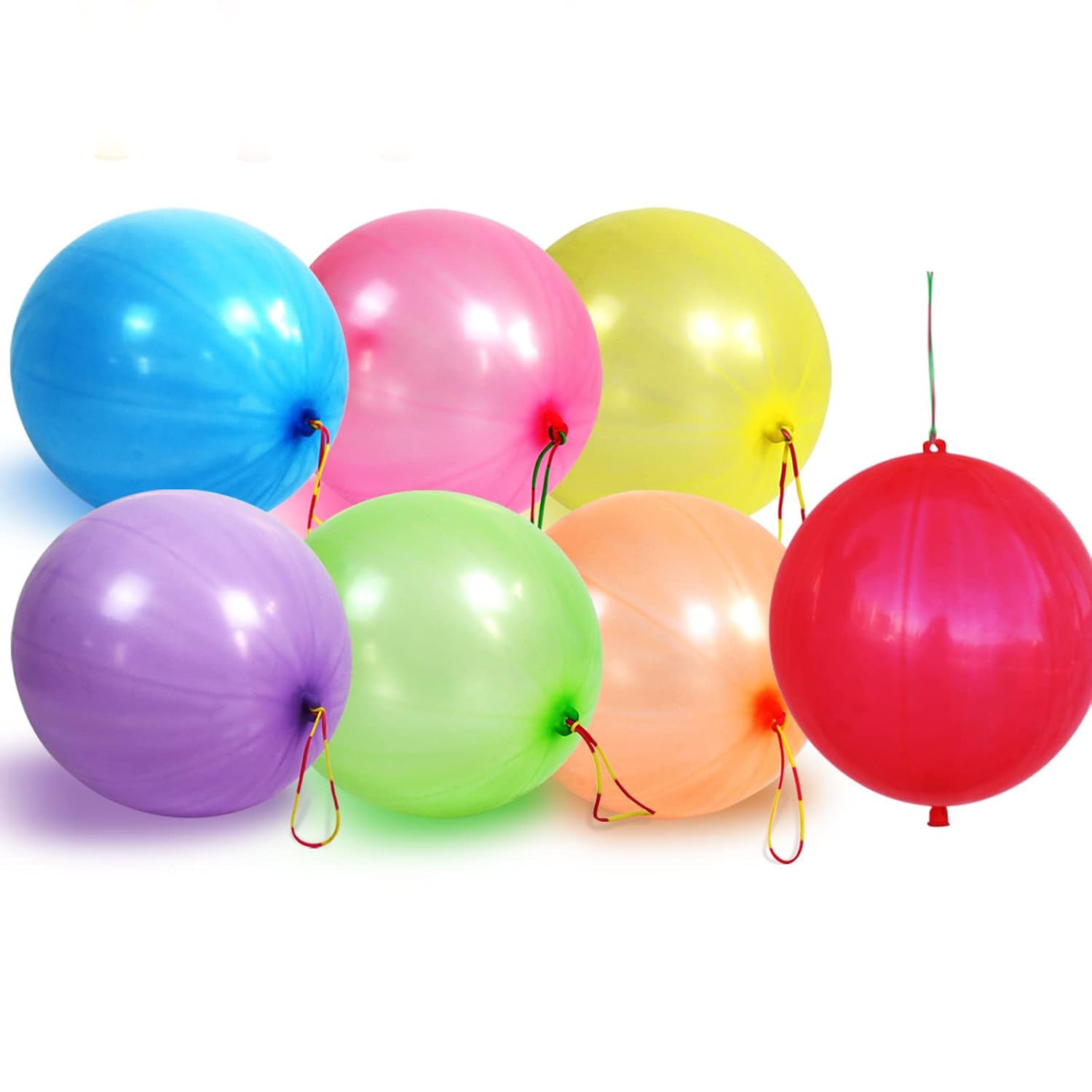 Set of 41 thickened neon punch balloons by LEEZZIZZ, heavy-duty party balloons ready for fun and energetic celebrations.