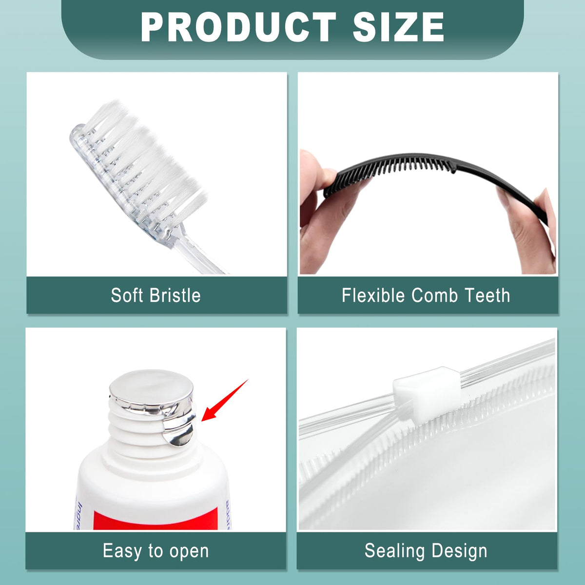 100 Sets Personal Hygiene Kit Bulk Disposable Toothbrushes - HQSLsund Official Imagery - 4