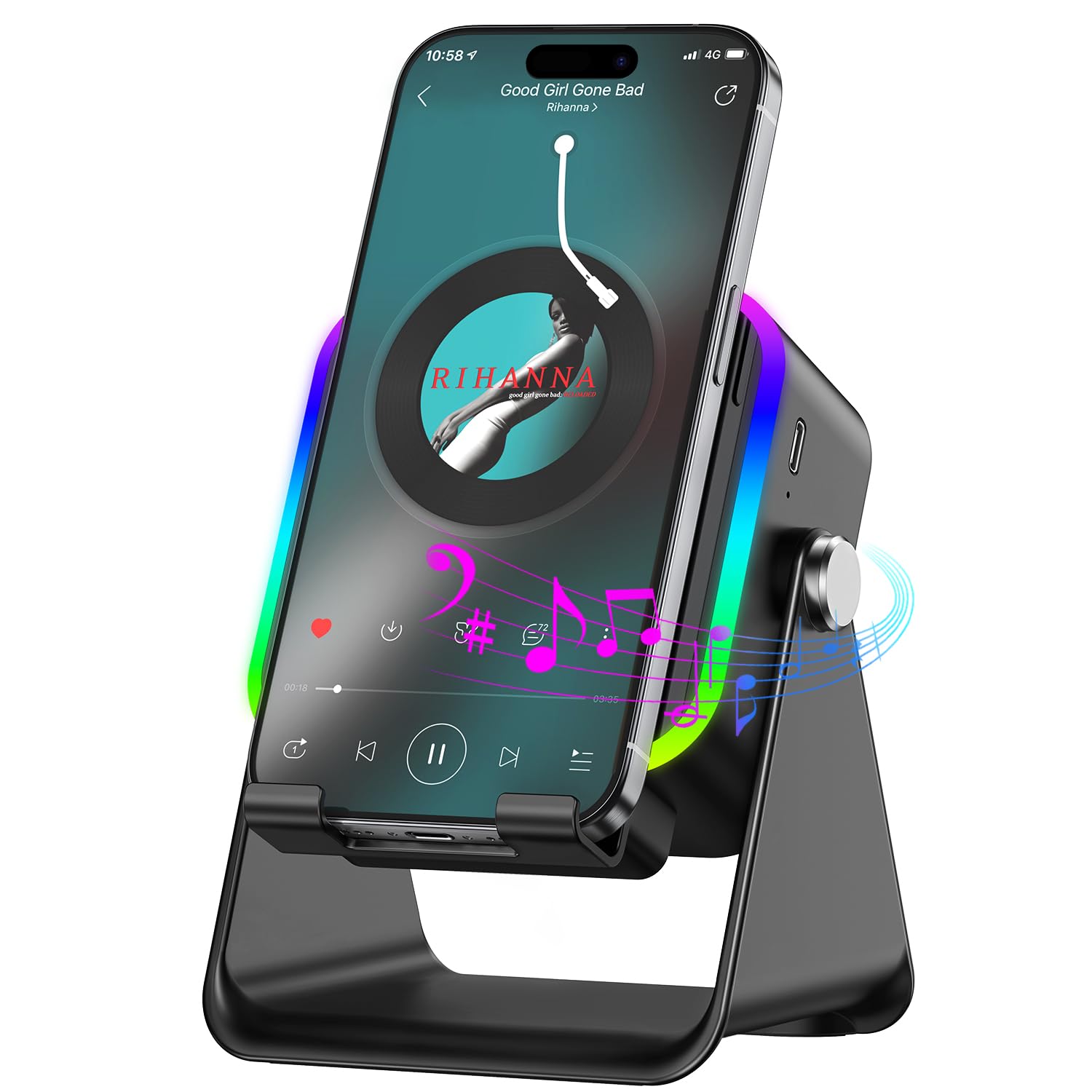 MILOUZ Wireless Induction Speaker 5-in-1 Bluetooth Speaker with P by MILOUZ - Angle View 1