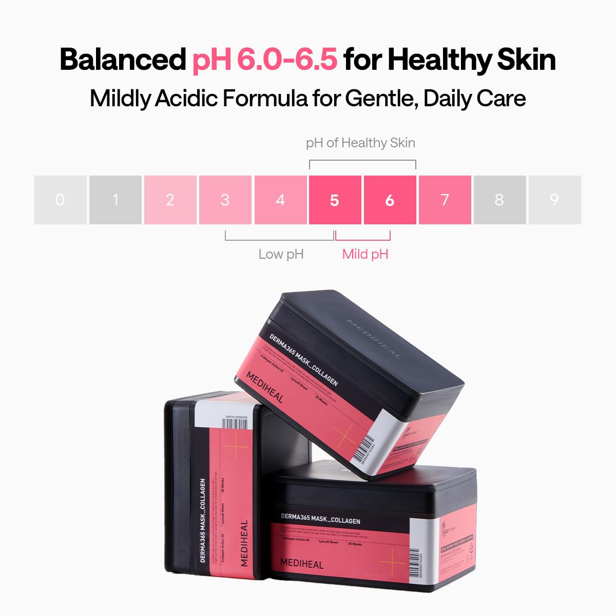MEDIHEAL Collagen Derma 365 Daily Face Mask (30 EA) for Firming Volume - MEDIHEAL Official Product View 4