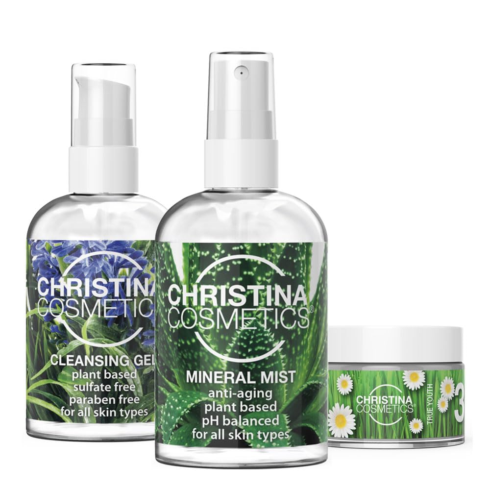 Christina Cosmetics 3-Step Organic Anti-Aging Skin Care Set – - Product Imagery