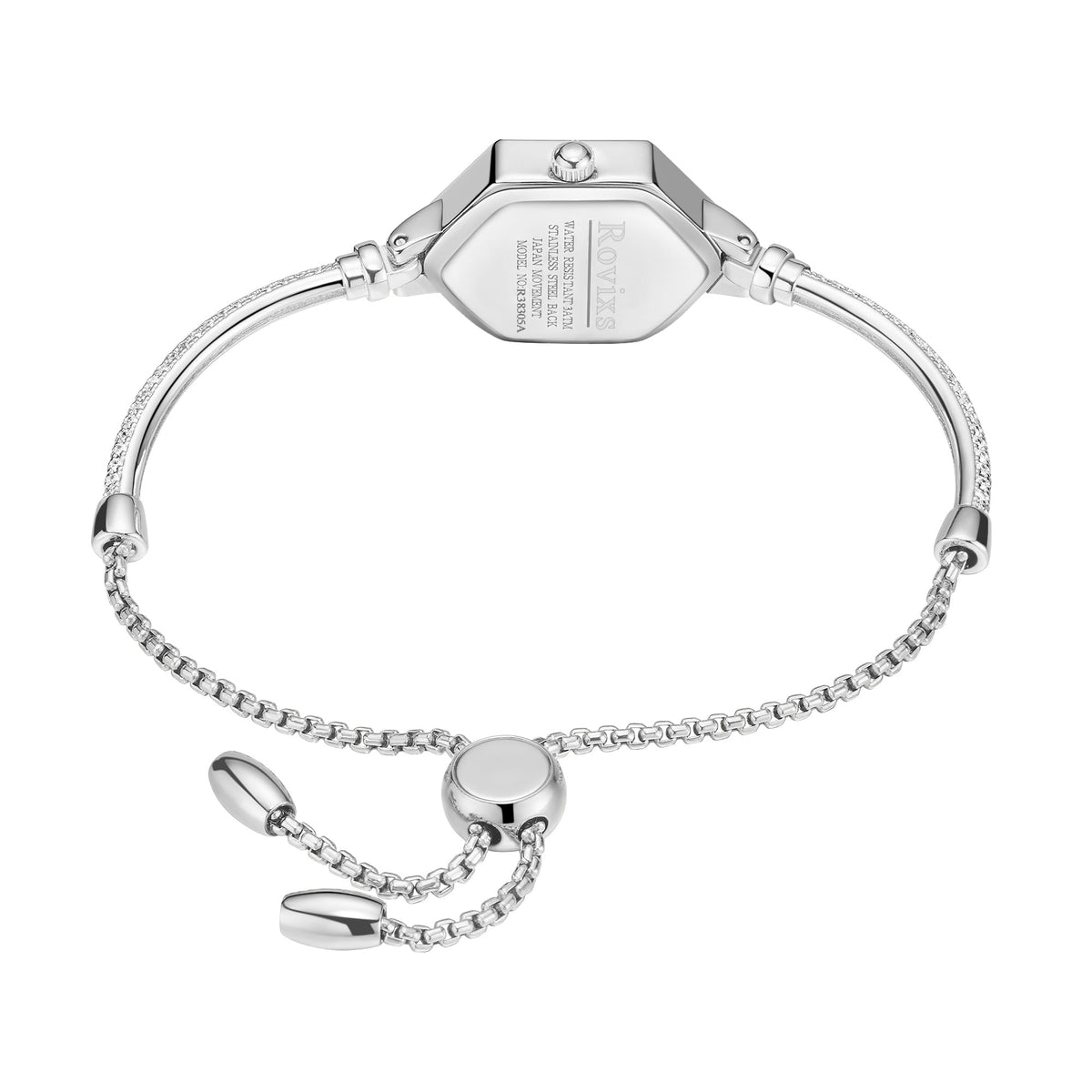 Delicate Crystal Bracelet Watch for Her 3ATM Water Resistant - Rovixs Official Imagery - 5