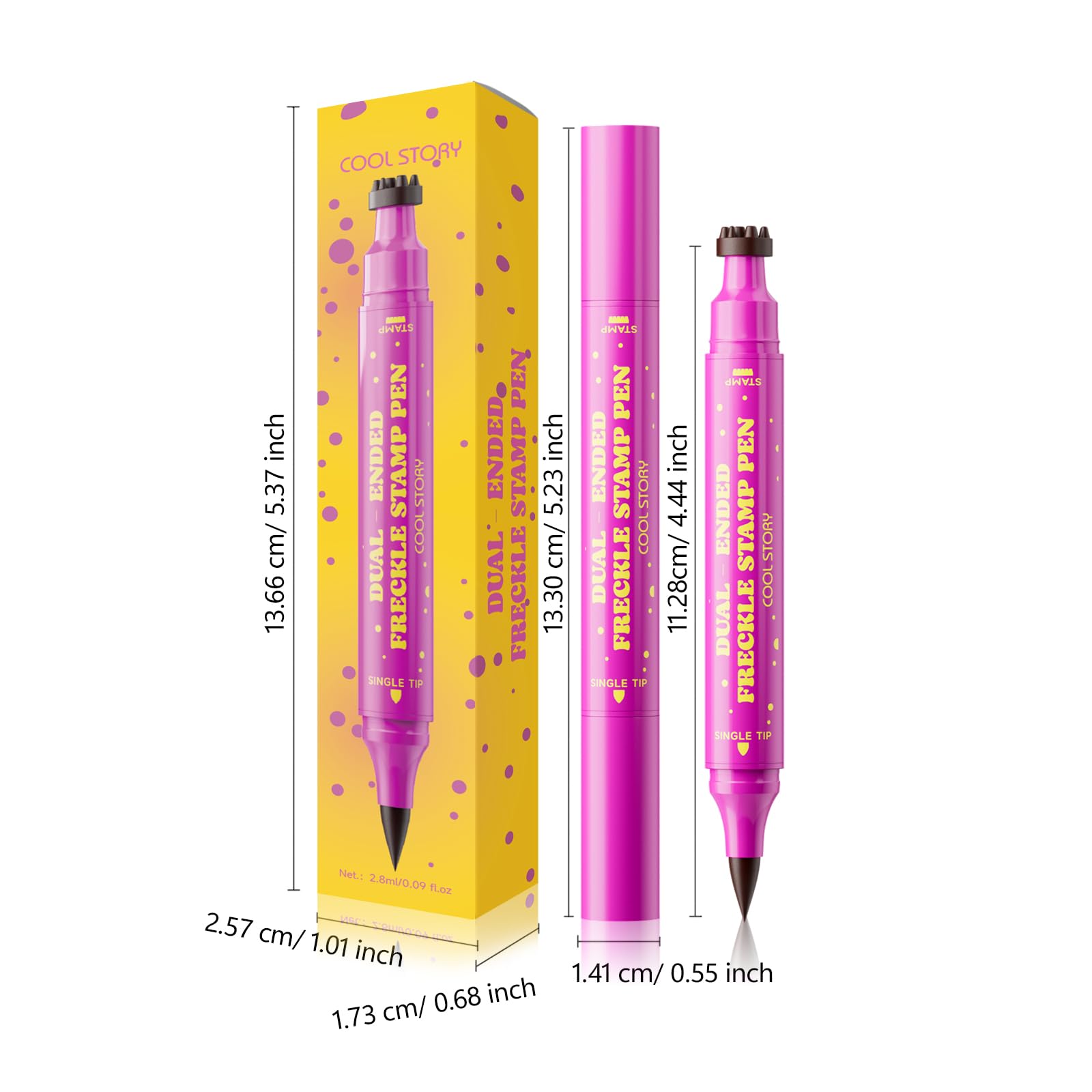 COOL STORY Freckle Stamp Pen, 2n1 Multi Natural Sunkissed Faux - Freckle - COOL STORY Official Product View 4