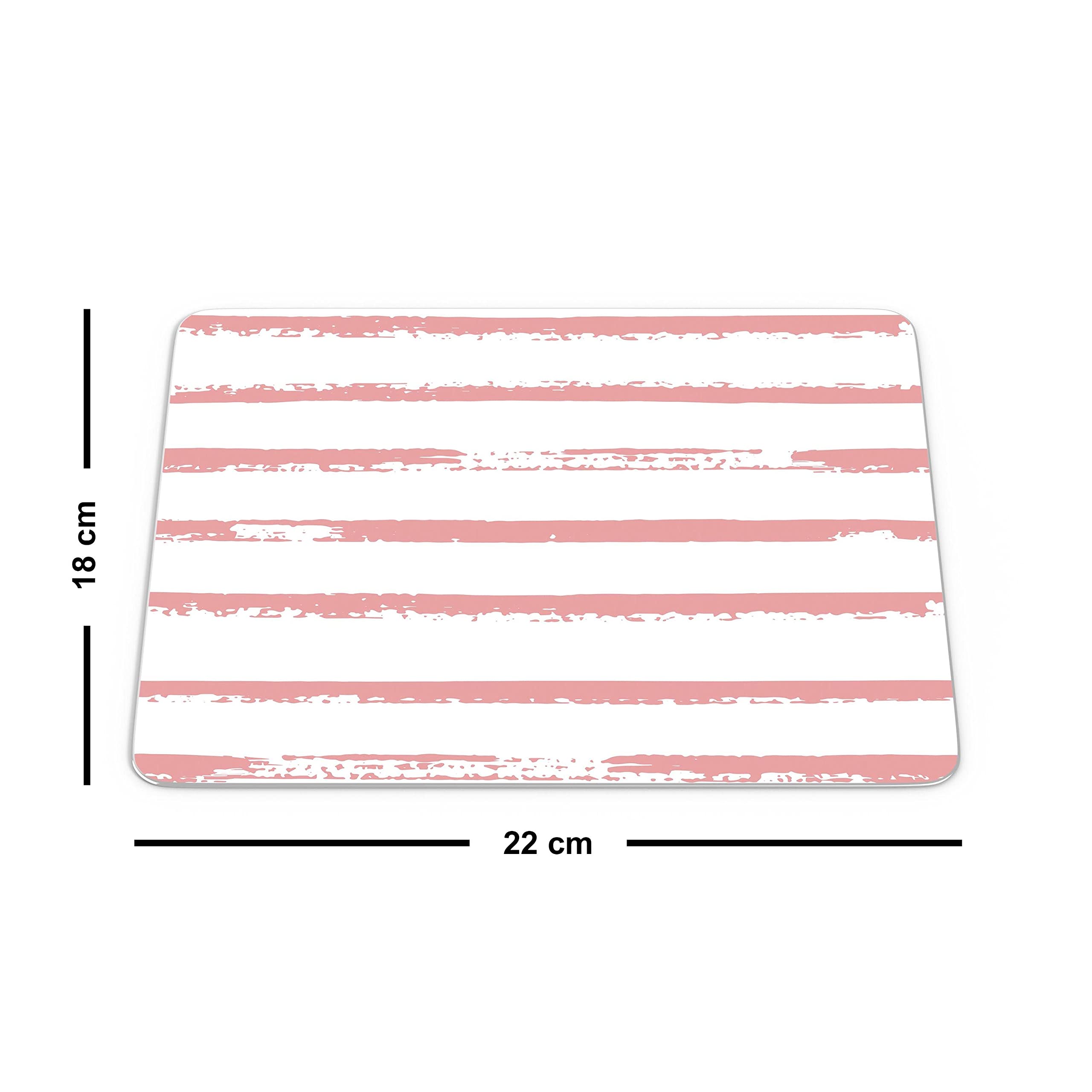 Bonamaison rectangle digital printed mouse pad with non-slip backing, 22x18cm, ideal for office and home use