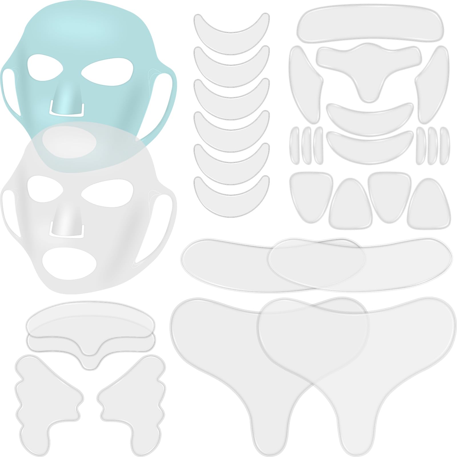 Maitys 32 Pcs Silicone Face Mask &amp; Anti-Wrinkle - Maitys