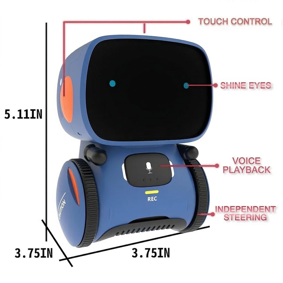 Kids Robot Toys for Girls and Boys Touch and Voice Control - 98K Official Imagery - 7