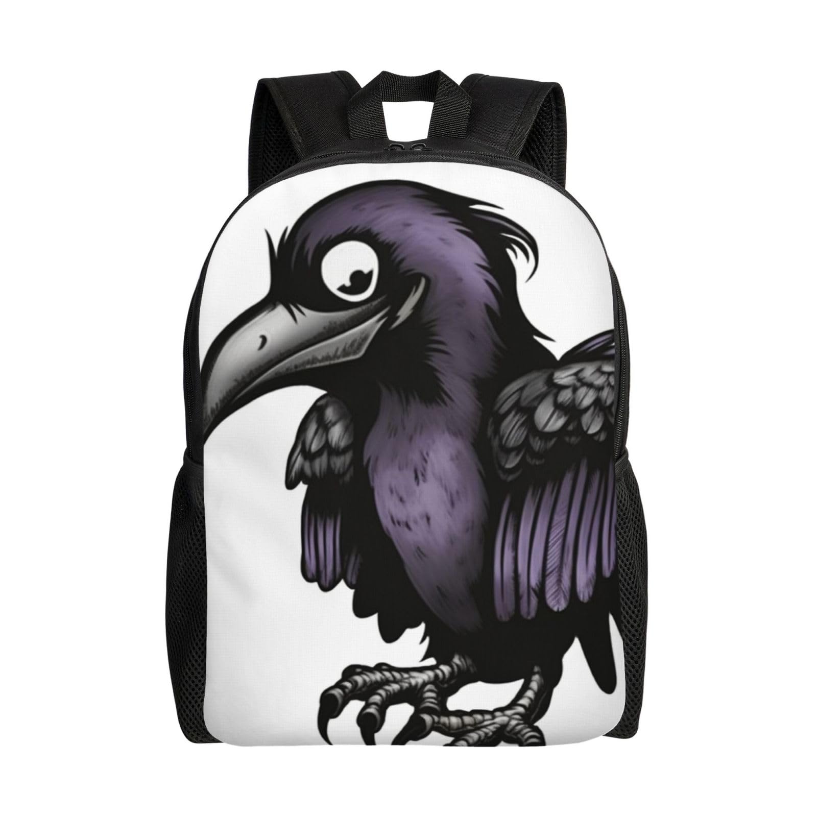 Ravens Cute Backpack Waterproof Lightweight Casual Backpack One Size Daypack Travel Laptop Bag For Men Women