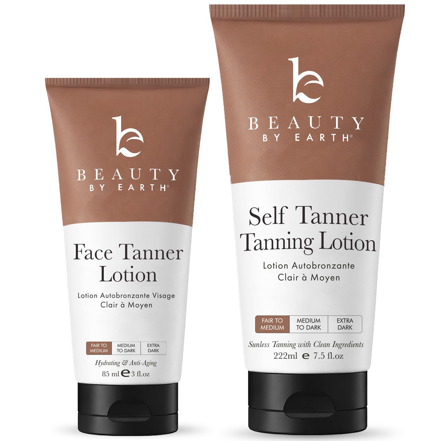 Self Tanner Face & Body - With Organic Aloe Vera & Shea Butter - Beauty by Earth Official Product View 2