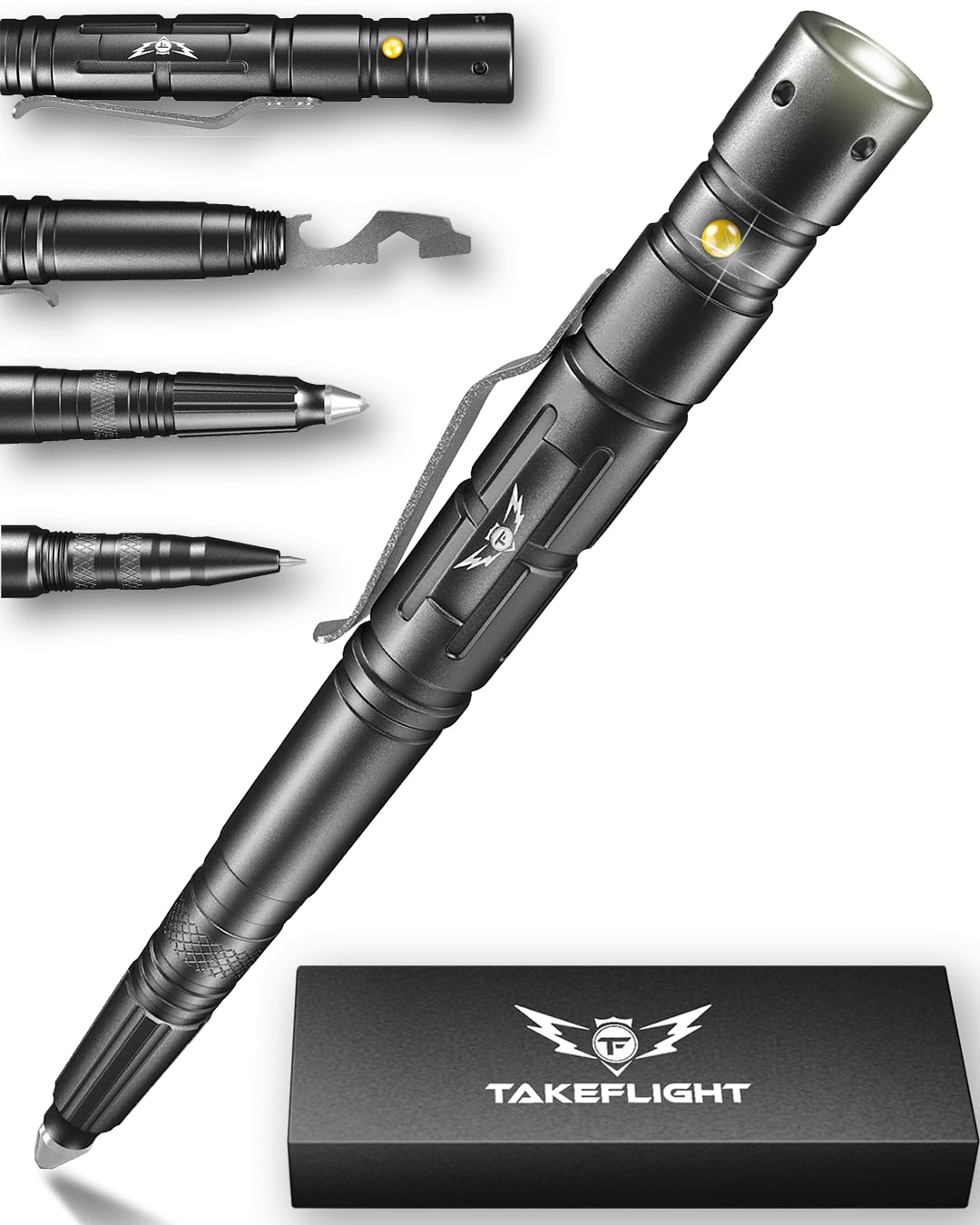 Tactical Pen Self Defense Survival EDC Pen with LED - TF TAKEFLIGHT Official Imagery - 1