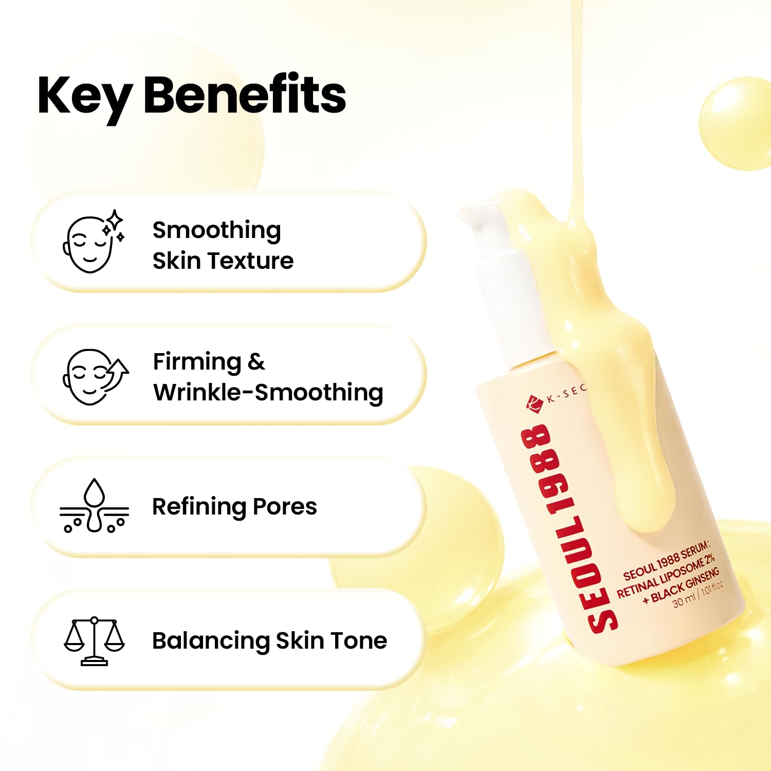 K-SECRET SEOUL1988 Retinal Serum for Fine Lines &amp; Pore Care, - K-SECRET