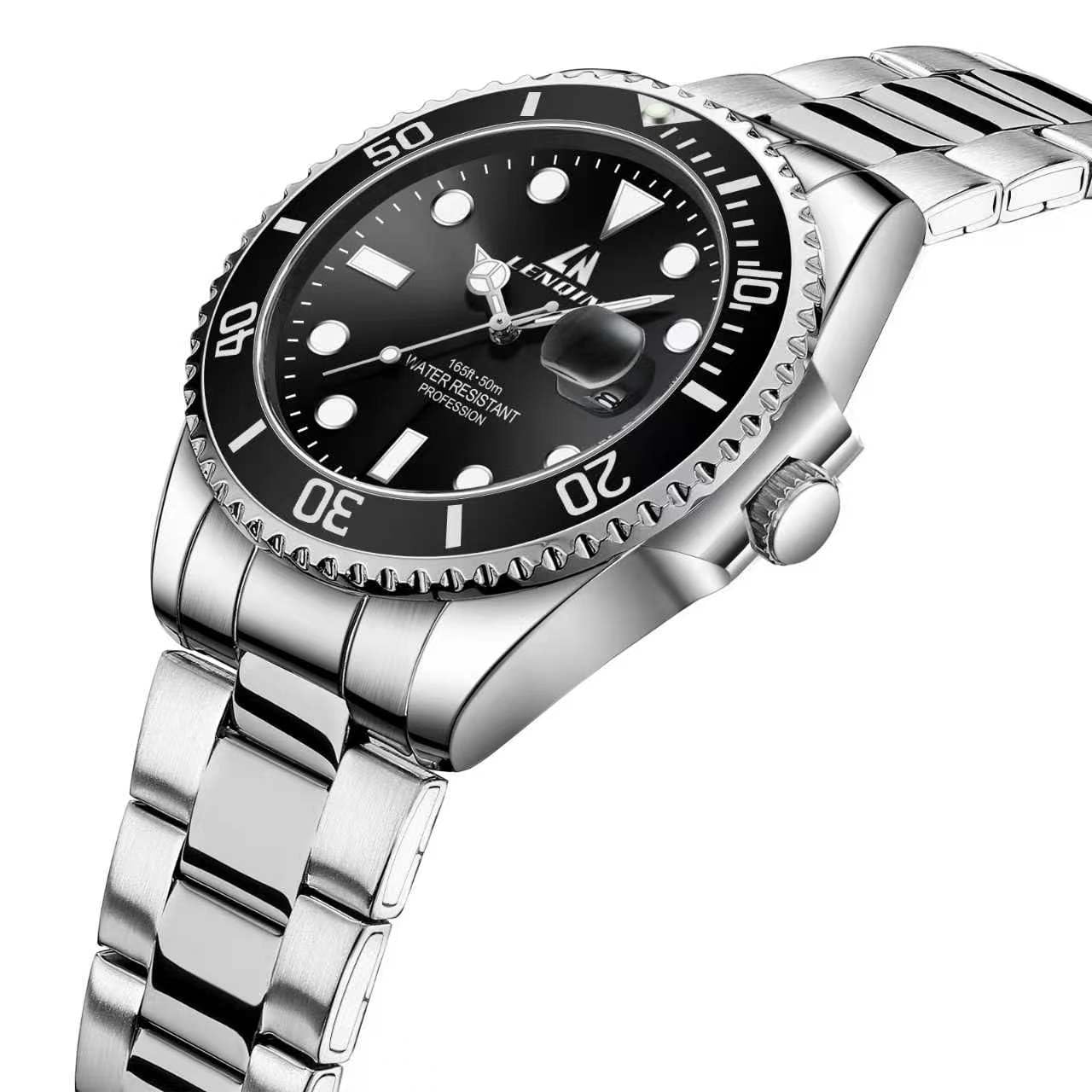 LN LENQIN Mens Watches Stainless Steel Waterproof Watch for Men - View 2