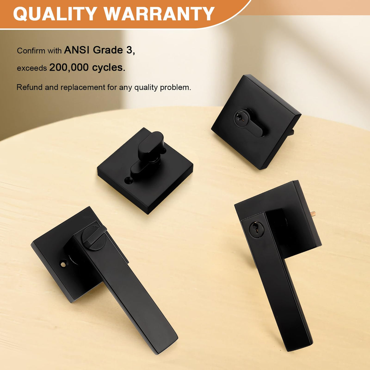Probrico Square Entry Levers and Single Cylinder Deadbolts - Probrico Official Imagery - 3