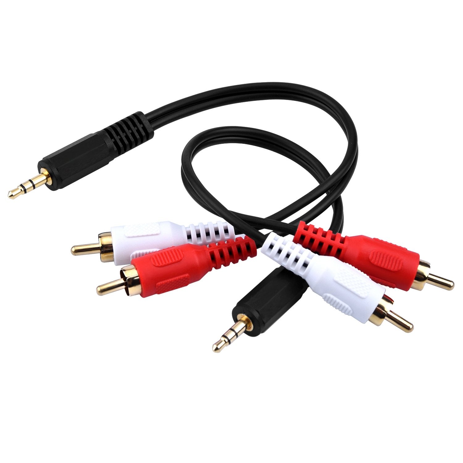 Eboot 2 Pack 3.5mm to 2 RCA Male Audio Cable Adapter 6 Inch by EBOOT - Angle View 7
