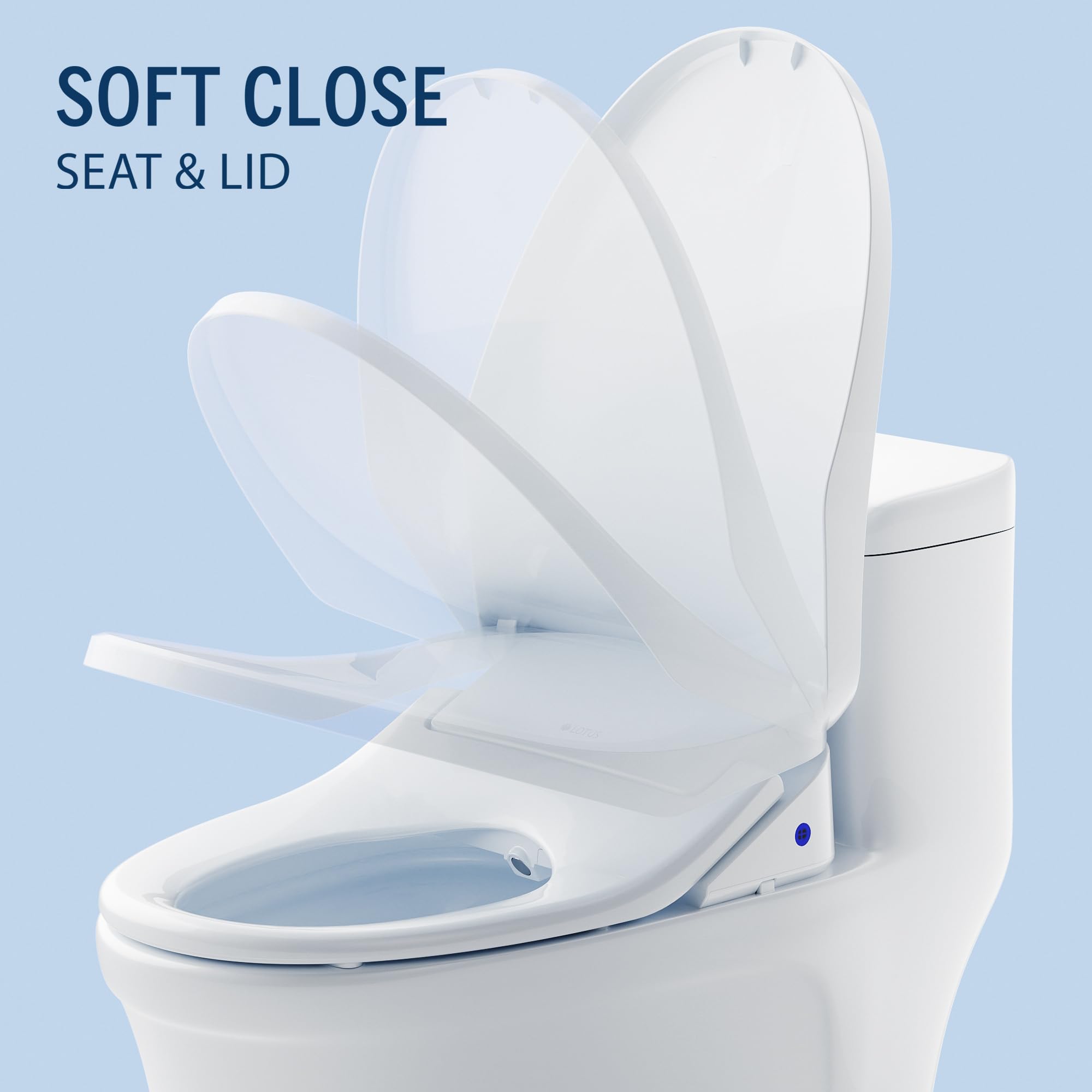Lotus Bidet ATS-850 Elongated | Slim Heated Toilet Seat with Adjustable Warm Wat - Lotus Official Product View 7