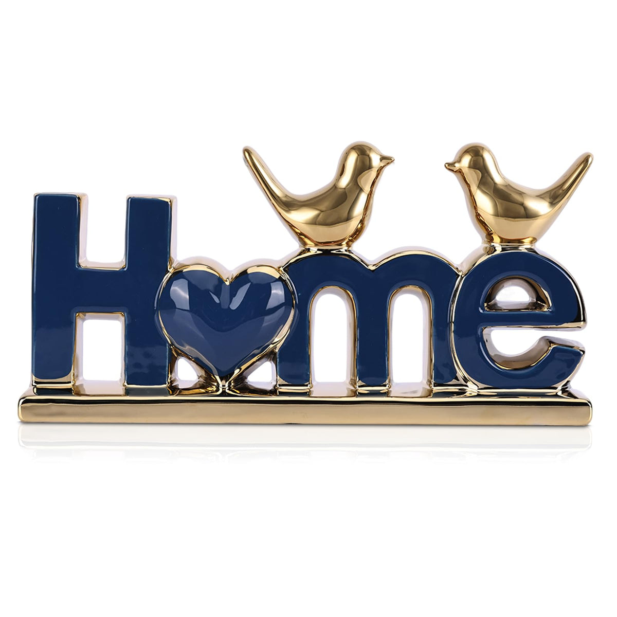 Home Sign Statue and Gold Love Birds Figurines Modern Animal - LCCCK Official Imagery - 1