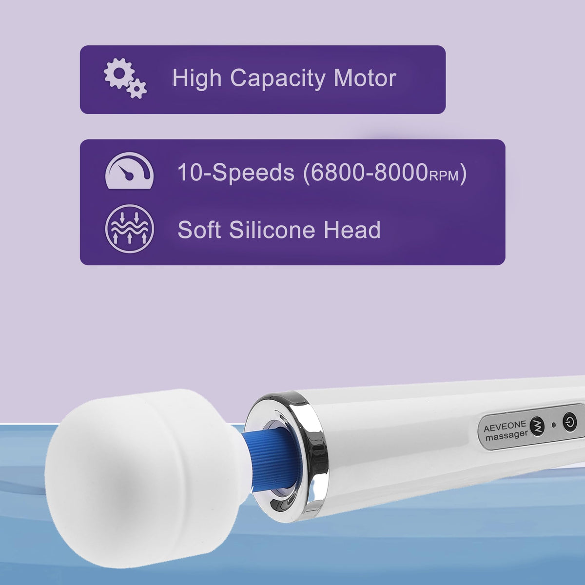 AEVEONE Wired Powerful Handheld Wand Massager Strong - AEVEONE Official Imagery - 4